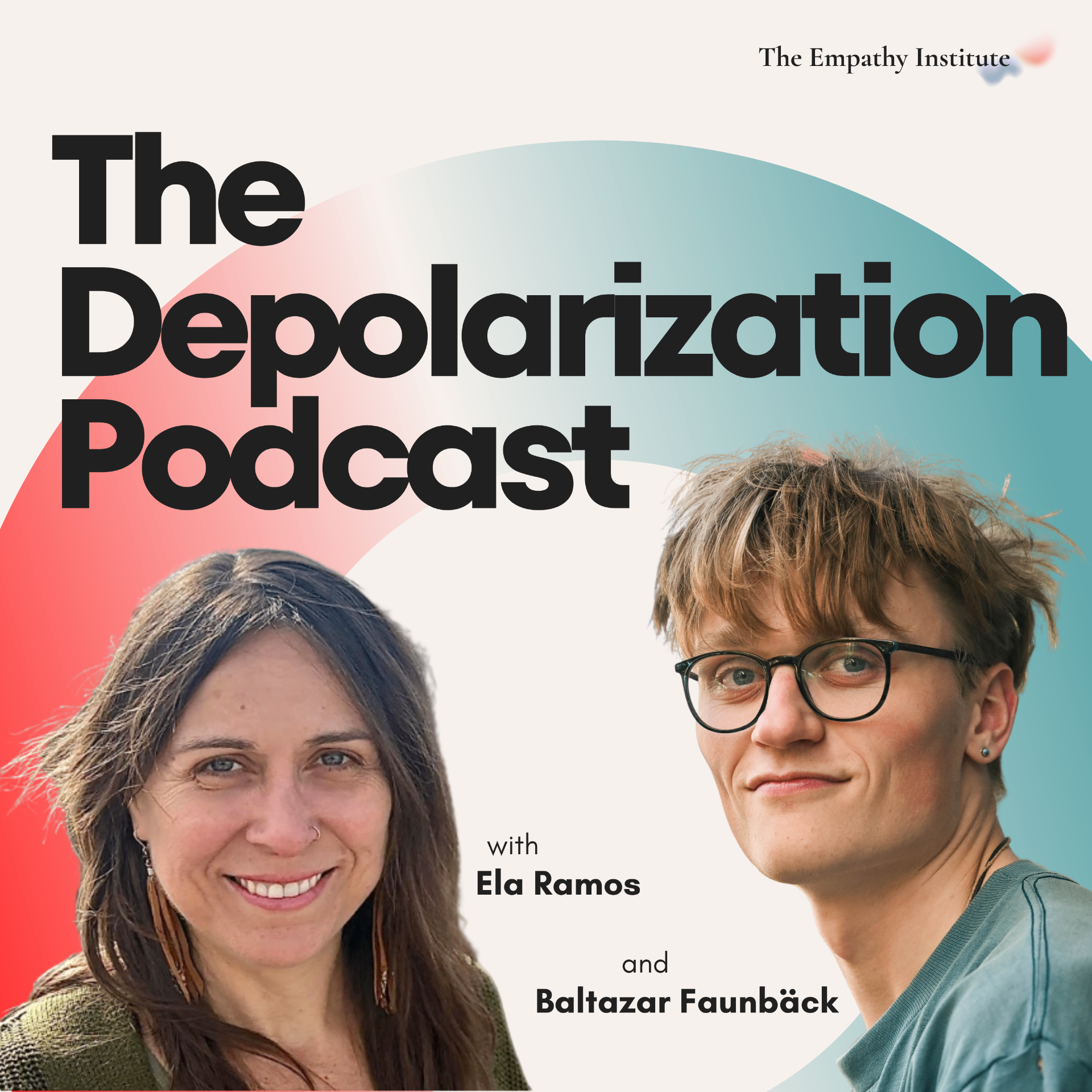 The Depolarization Podcast cover art featuring the two hosts